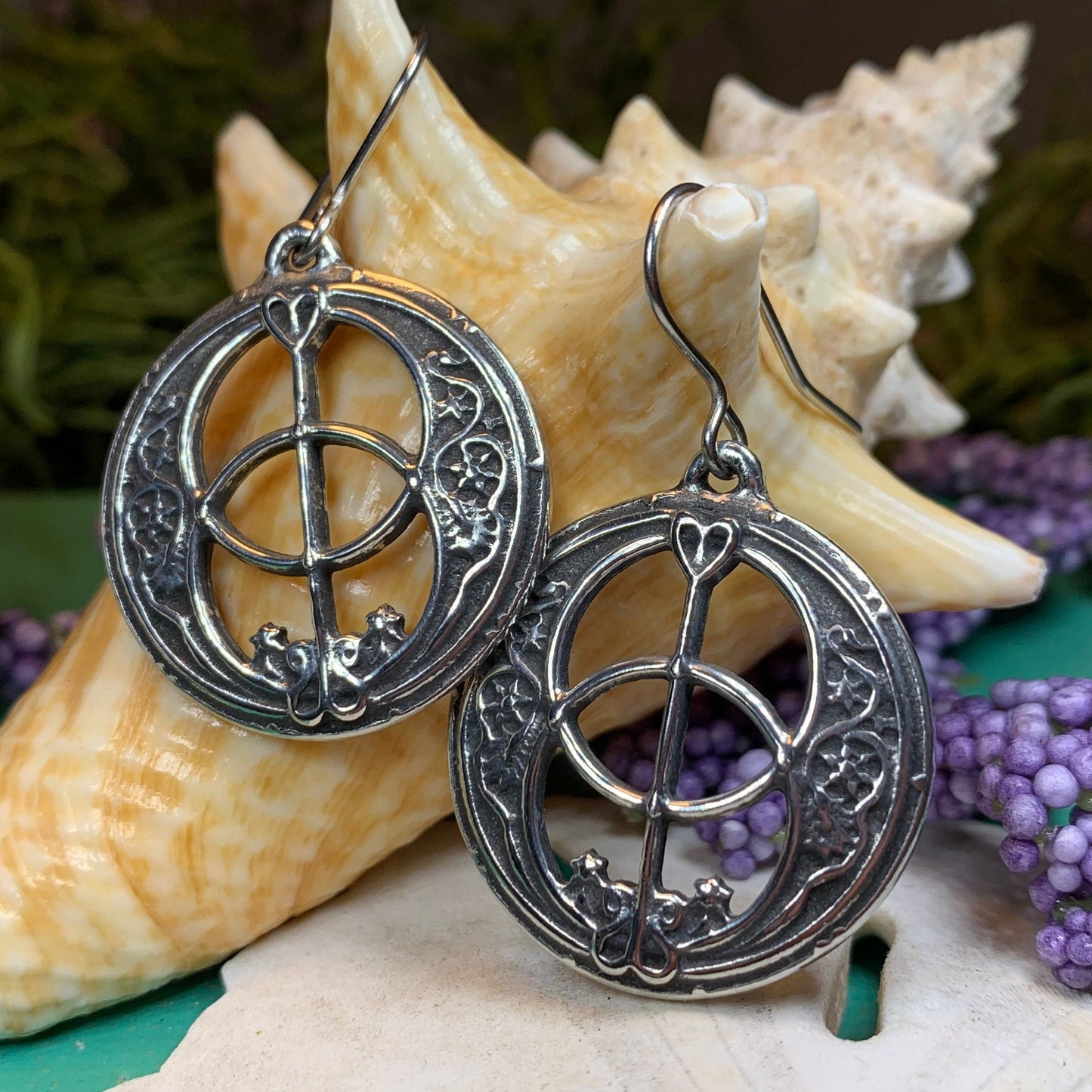 Pewter Chalice Well Earrings for Women — view 7