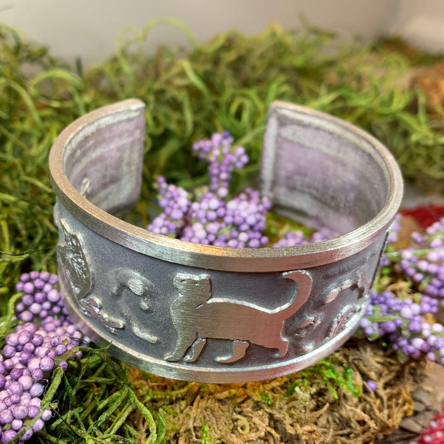 Celtic Cat Bracelet, Celtic Jewelry, Bangle Bracelet, Cat Jewelry, Ireland Jewelry, Wife Gift, Girlfriend Gift, Sister Gift, Cat Mom Gift