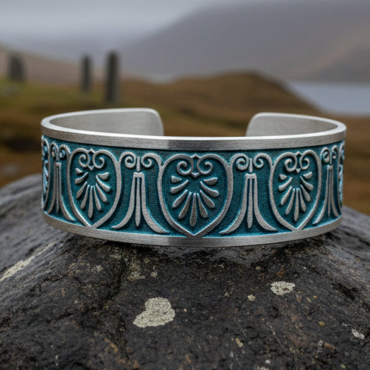 Rowena Celtic Knot Bracelet in pewter