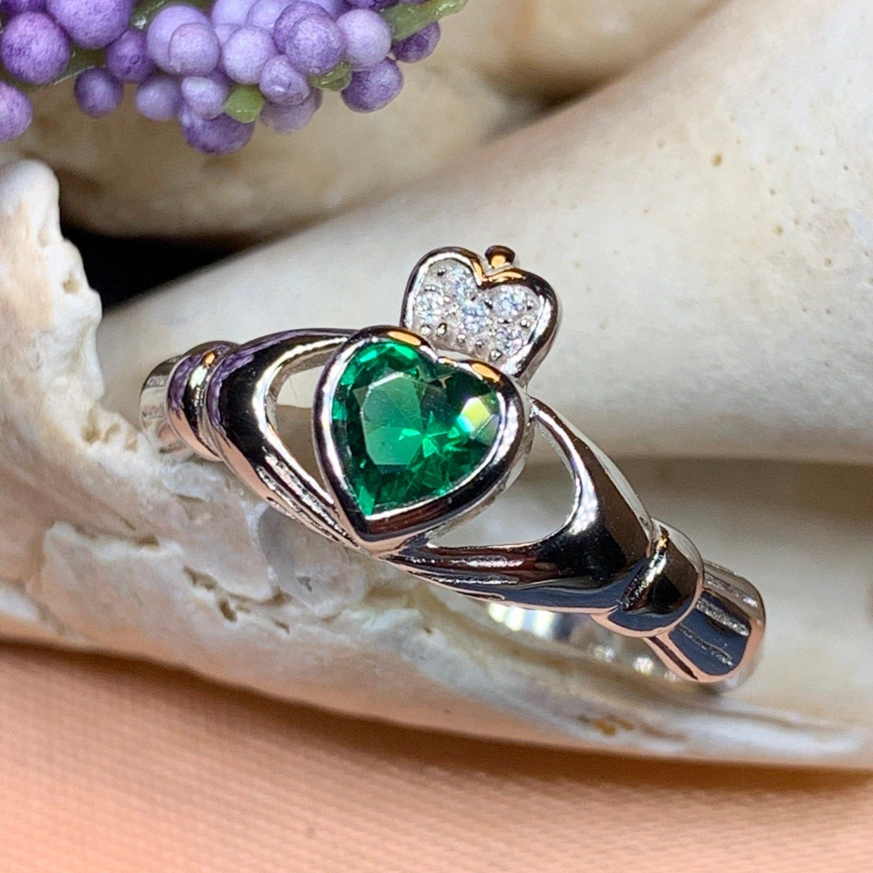 Emerald Meadow Claddagh Ring - Main Image