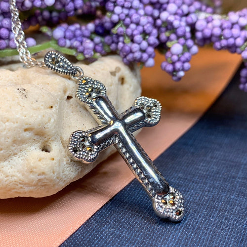 Celtic Cross Necklace, Cross Jewelry, Women's Cross Pendant, Anniversary Gift, Religious Jewelry, First Communion Gift, Confirmation Cross