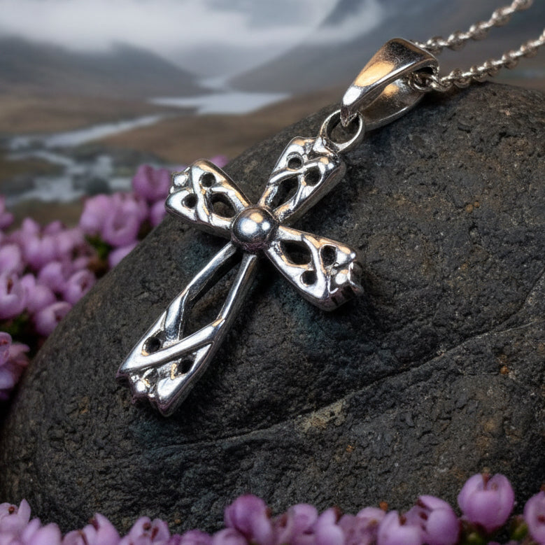 Purity Celtic Cross Necklace in silver