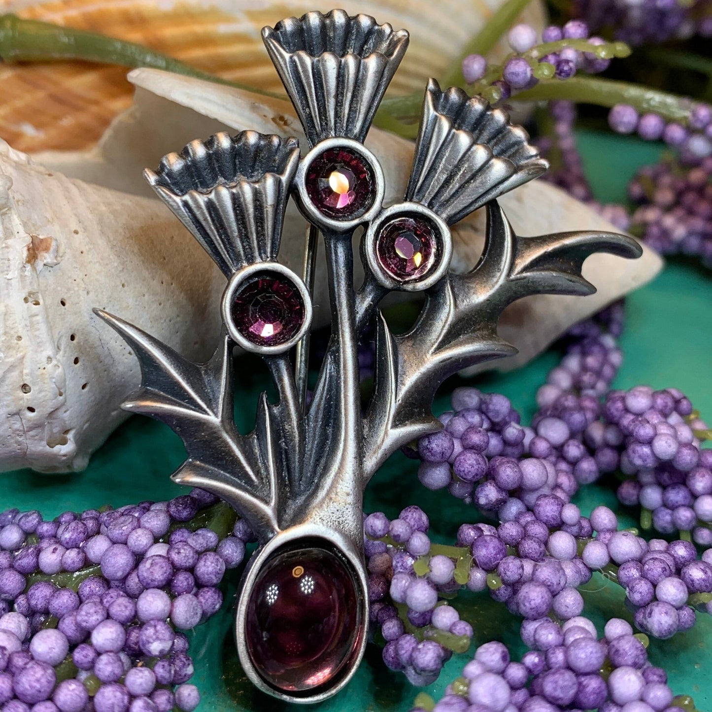 Montrose Thistle Brooch - Handmade in Scotland — view 5
