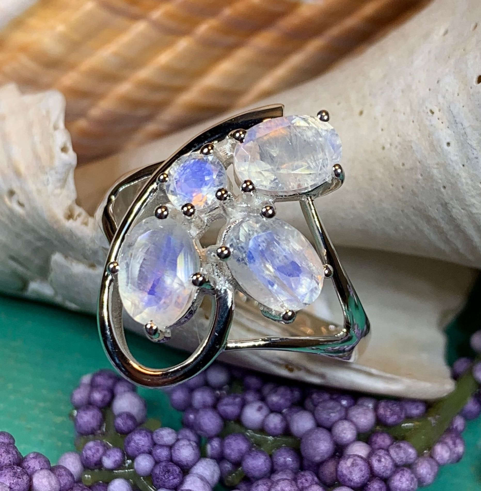 Talia Moonstone Ring — view 5