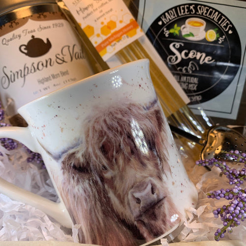 Scottish Gift Box, Tea Gift Box, Highland Cow Mug, Scotland Gift Box, Outland Gift, New Home Gift, Get Well Gift, Thank You Gift, Mom Gift