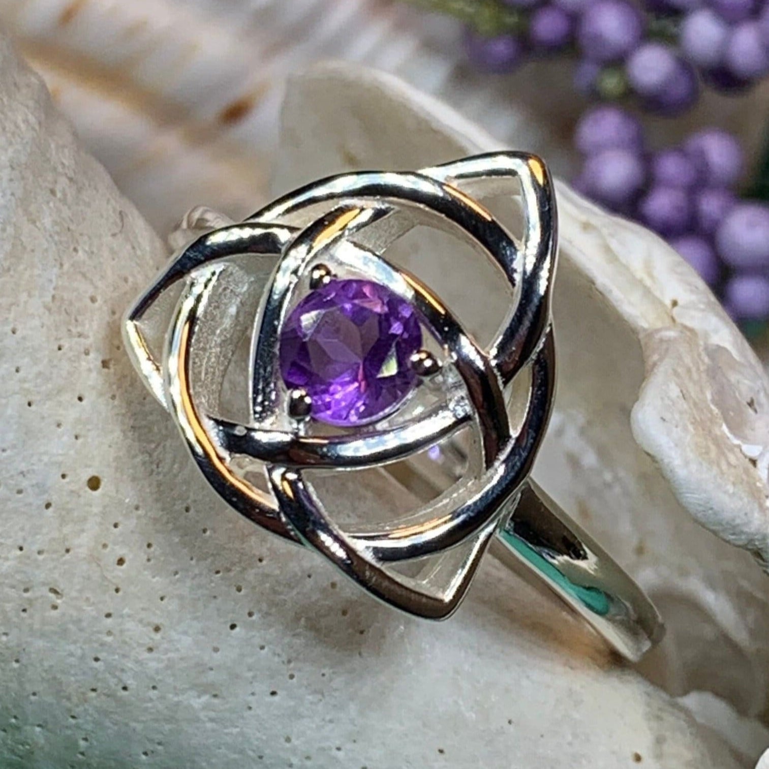 Lorinda Celtic Knot Ring – Celtic Crystal Design Jewelry