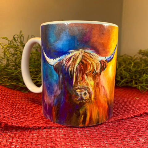 Load image into Gallery viewer, Highland Cow Mug, Scotland Gift, Scottish Mug, Ceramic Mug, Cow Lover Gift, Outlander Gift, Coffee Mug Gift, Mom Gift, Dad Gift, Wife Gift
