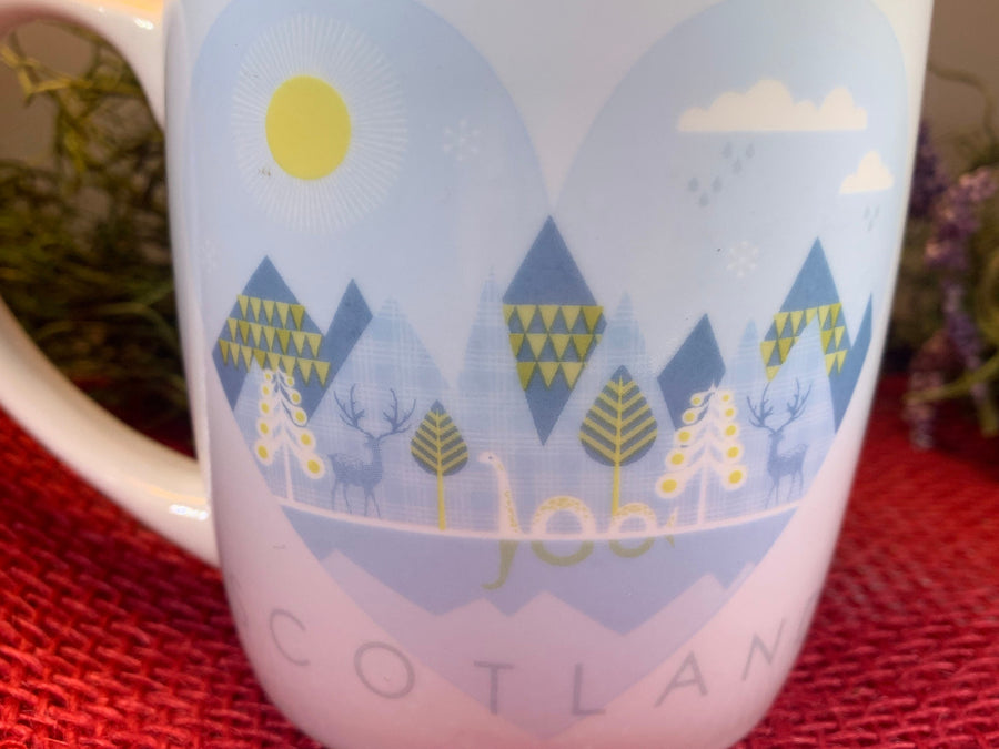 Scotland Mug, Scotland Gift, Scottish Mug, Ceramic Mug, Blue Mug, Outlander Gift, Coffee Mug Gift, Mom Gift, Dad Gift, Wife Gift