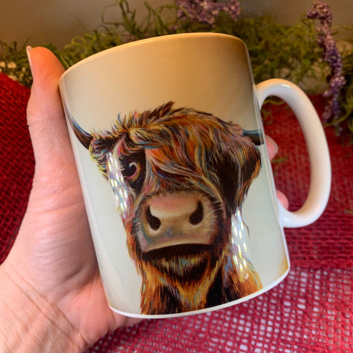 Highland Cow Mug, Scotland Gift, Scottish Mug, Ceramic Mug, Cow Lover Gift, Outlander Gift, Coffee Mug Gift, Mom Gift, Dad Gift, Wife Gift