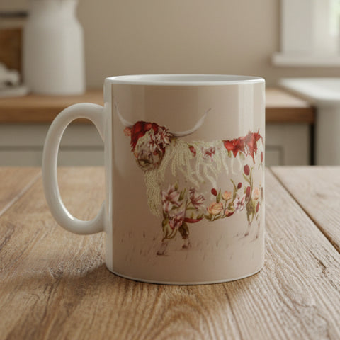 Load image into Gallery viewer, Highland Cow Mug, Scotland Gift, Scottish Mug, Ceramic Mug, Cow Lover Gift, Outlander Gift, Coffee Mug Gift, Mom Gift, Dad Gift, Wife Gift
