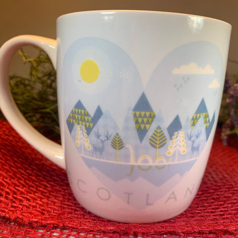 Load image into Gallery viewer, Scotland Mug, Scotland Gift, Scottish Mug, Ceramic Mug, Blue Mug, Outlander Gift, Coffee Mug Gift, Mom Gift, Dad Gift, Wife Gift
