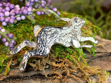 Load image into Gallery viewer, Rabbit Pin, Nature Jewelry, Hare Jewelry, Hare Brooch, Bunny Pin, Animal Jewelry, New Beginnings, Inspirational Gift, Mom Gift, Wife Gift
