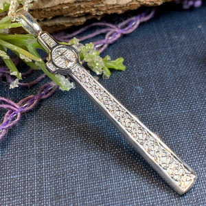 Celtic Cross Necklace, Scottish Jewelry, Mclean's Cross Pendant, First Communion Cross, Christian Jewelry, Religious Jewelry, Dad Gift