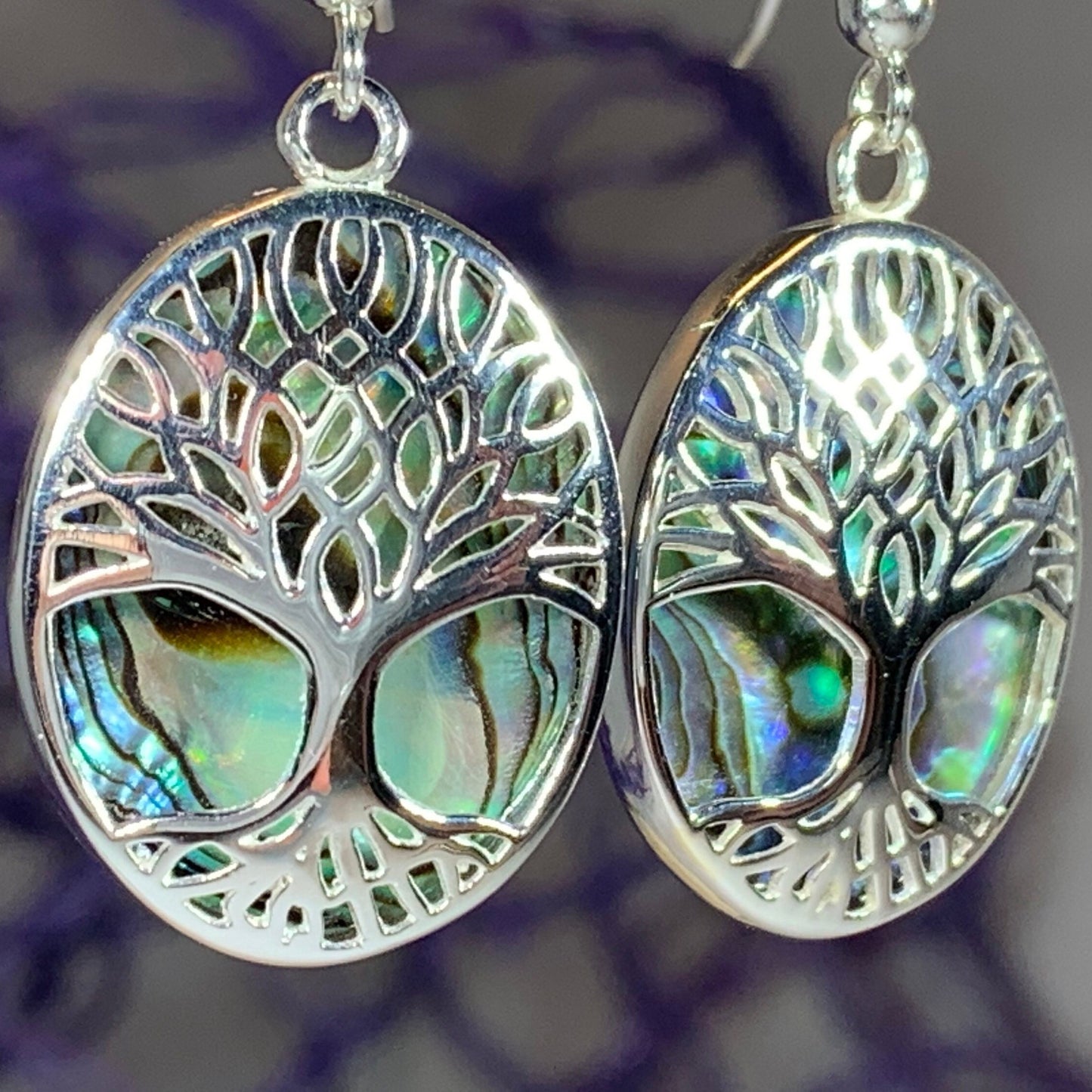 Avondale Tree of Life Earrings in Sterling Silver — view 4