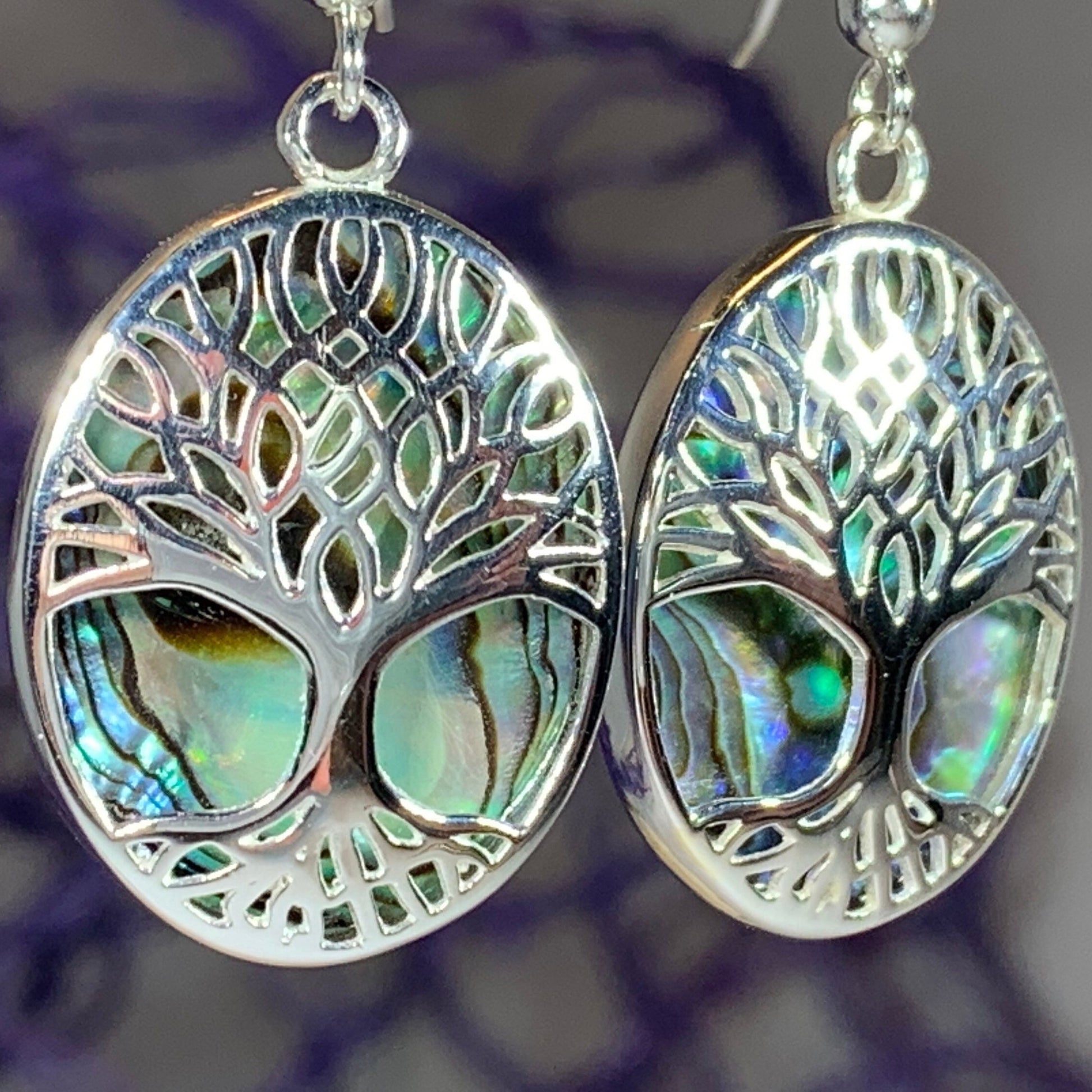 Avondale Tree of Life Earrings in Sterling Silver — view 4