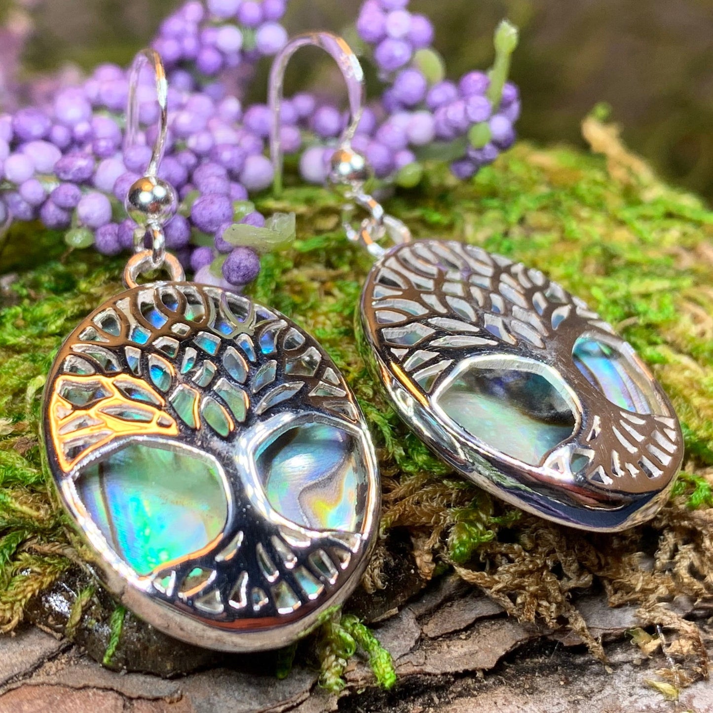 Avondale Tree of Life Earrings in Sterling Silver — view 7