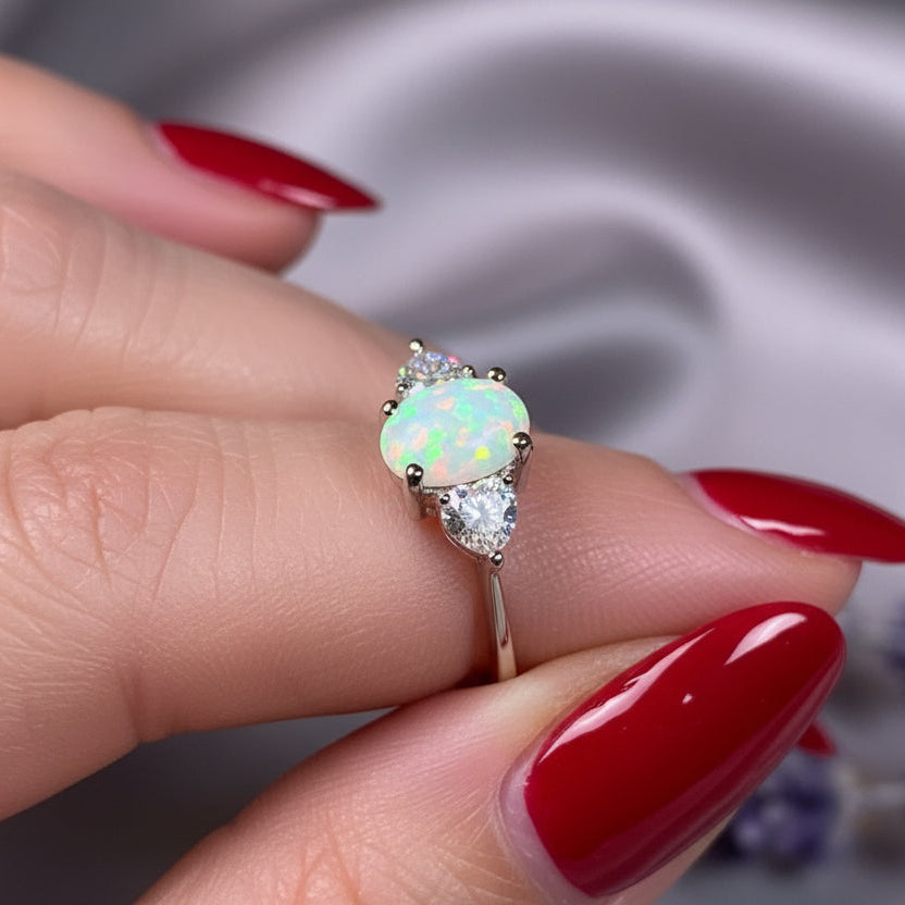 Enya Opal Celtic Ring — view 5