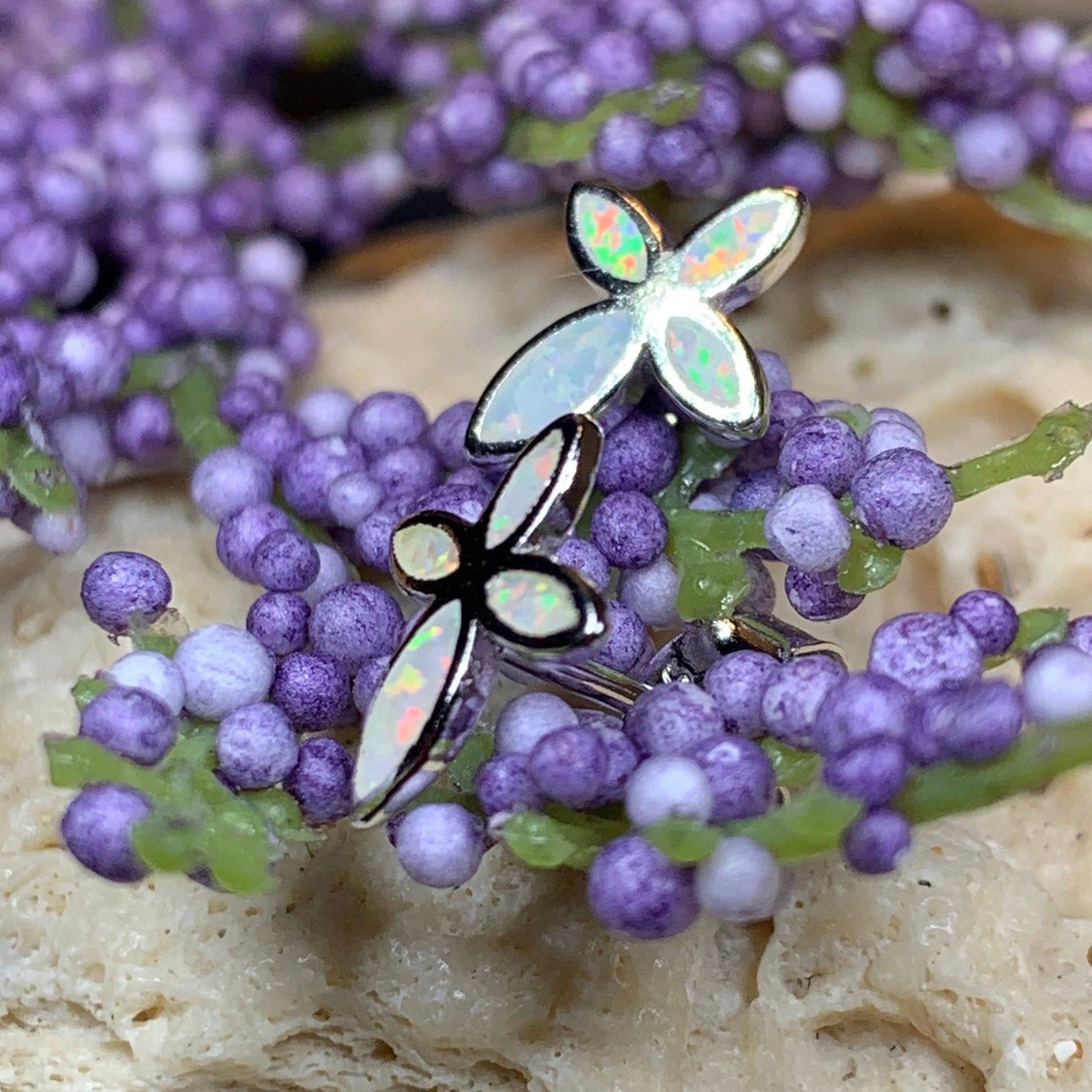 Opal Cross Earrings — view 8