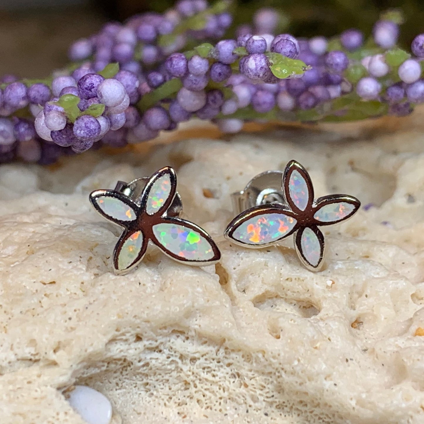 Opal Cross Earrings — view 9