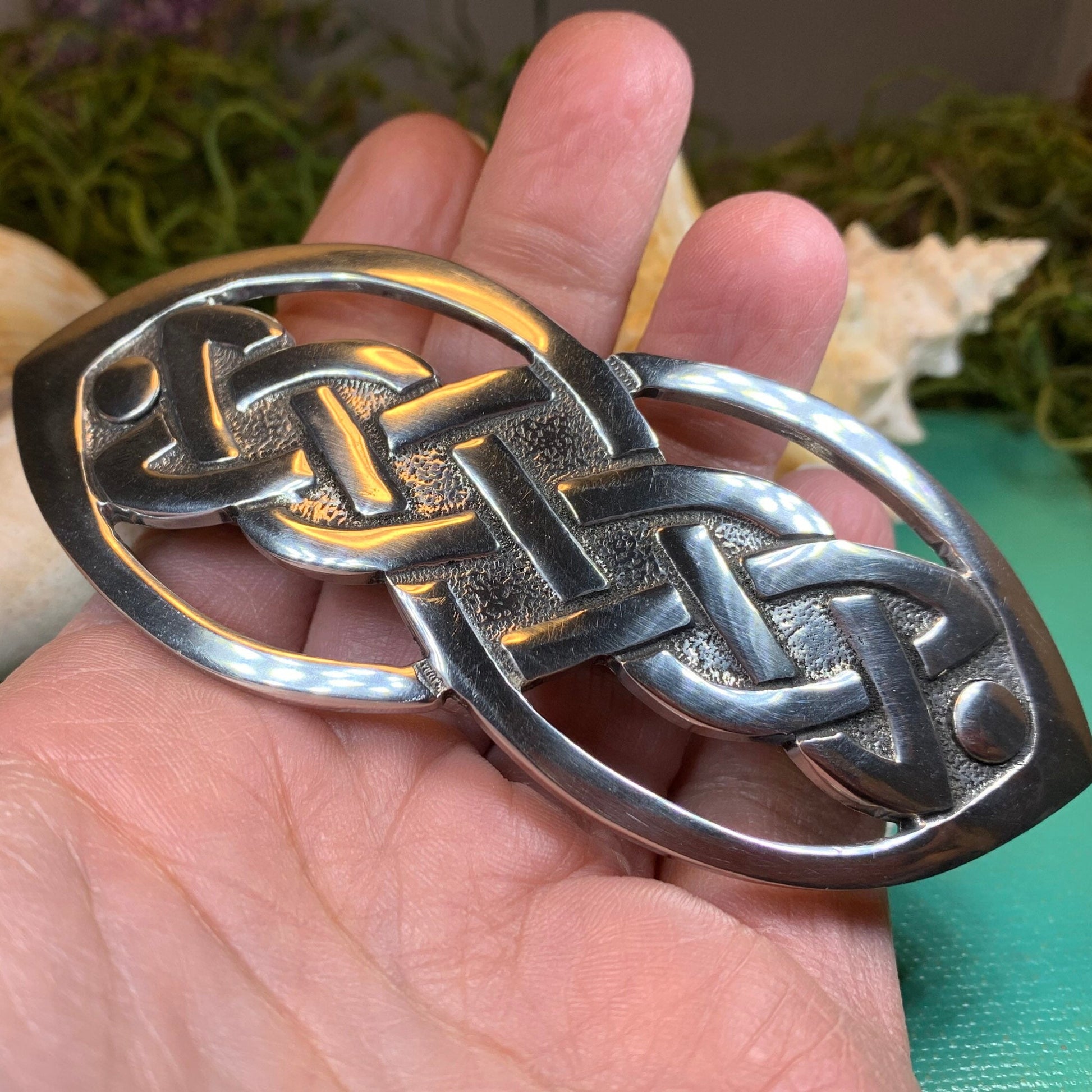 Celtic Knot Hair Clip, Celtic Barrette, Irish Jewelry, Pagan Jewelry, Friendship Gift, Wiccan Jewelry, Norse Jewelry, Animal Barrette