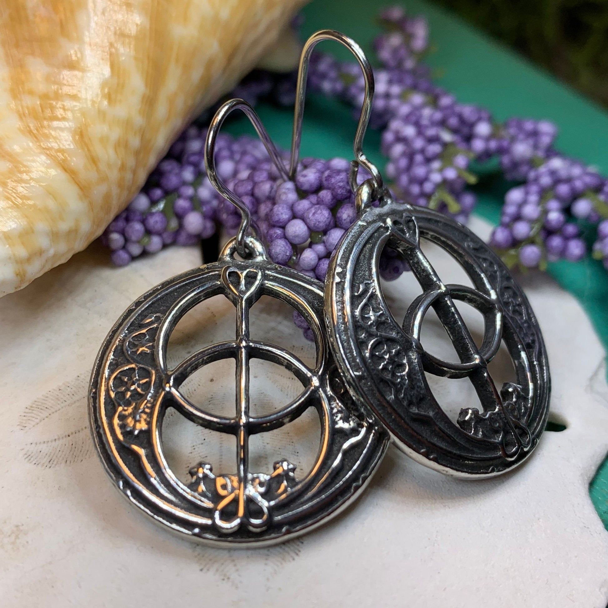 Pewter Chalice Well Earrings for Women — view 9
