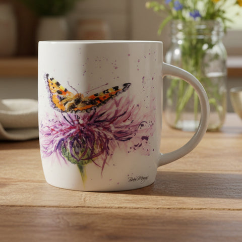 Load image into Gallery viewer, Thistle Mug, Scotland Gift, Scottish Thistle Mug, Ceramic Mug, Outlander Gift, Coffee Mug Gift, Mom Gift, Dad Gift, Wife Gift, Gift for her
