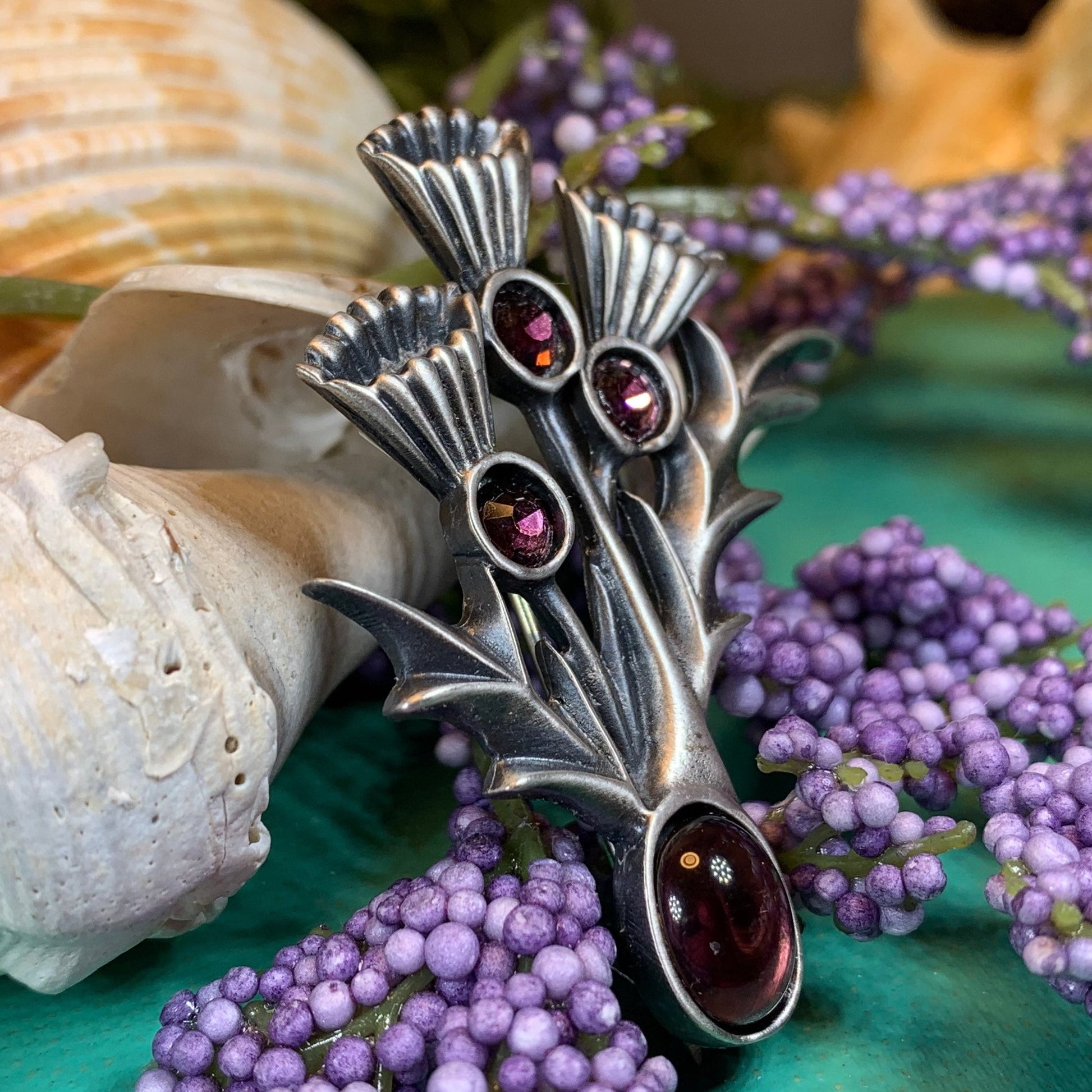 Montrose Thistle Brooch - Handmade in Scotland — view 7