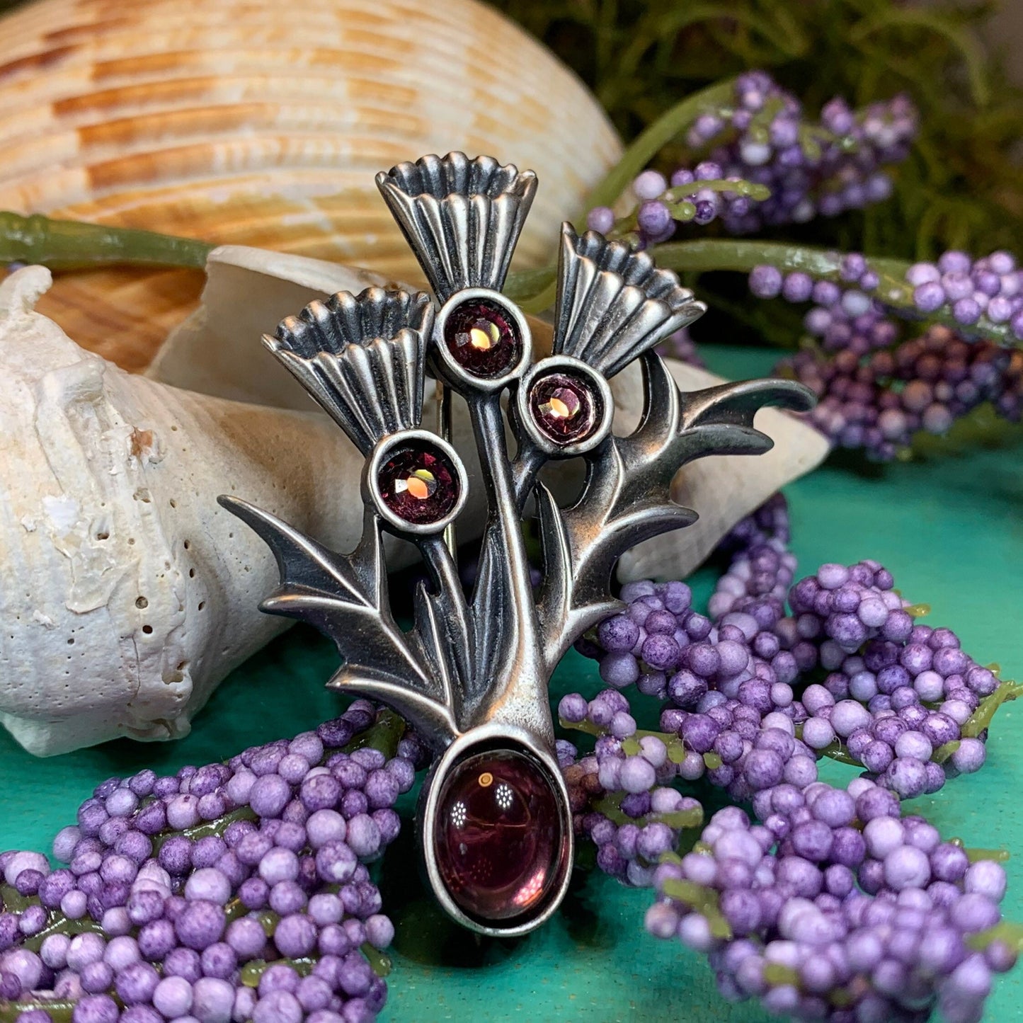 Montrose Thistle Brooch - Handmade in Scotland — view 3