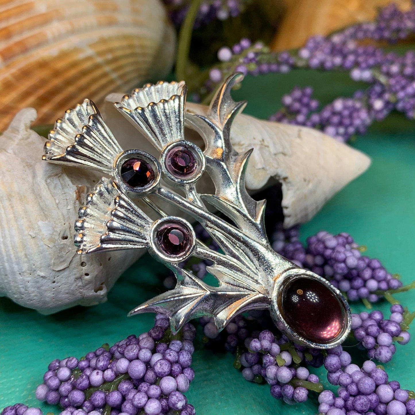 Montrose Thistle Brooch - Handmade in Scotland — view 8