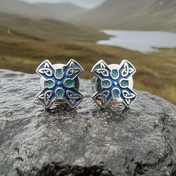 Celtic Cross Stud Earrings, Irish Jewelry, Celtic Jewelry, Cross Earrings, Irish Dancer Gift, Christian Jewelry, Scottish Post Earrings