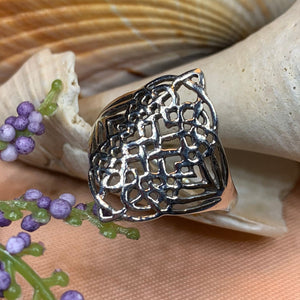 Celtic Knot Ring, Boho Statement Ring, Irish Jewelry, Large Celtic Ring, Irish Ring, Irish Dance Gift, Anniversary Gift, Wiccan Ring