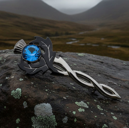 Crystal Thistle Kilt Pin — view 8