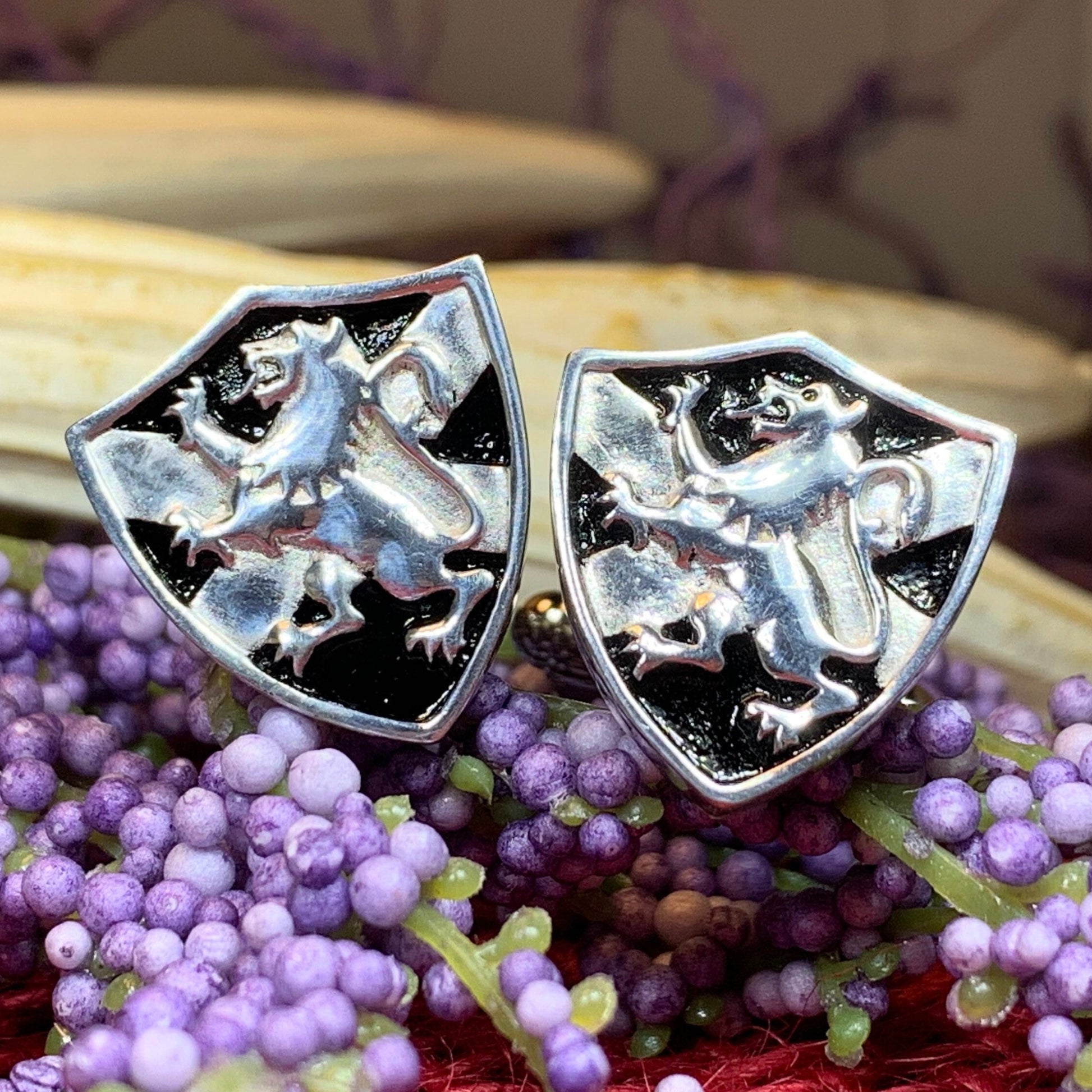 Lion of Scotland Cuff Links, Lion Jewelry, Animal Jewelry, Scotland Jewelry, Celtic Jewelry, Groom Gift, Best Man Gift, Anniversary Gift