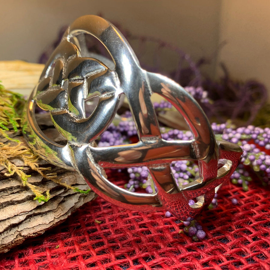 Celtic Knot Pewter Bracelet, Celtic Jewelry, Bangle Bracelet, Scotland Jewelry, Ireland Jewelry, Wife Gift, Girlfriend Gift, Sister Gift