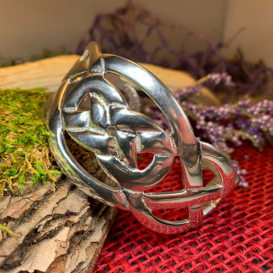 Celtic Knot Pewter Bracelet, Celtic Jewelry, Bangle Bracelet, Scotland Jewelry, Ireland Jewelry, Wife Gift, Girlfriend Gift, Sister Gift