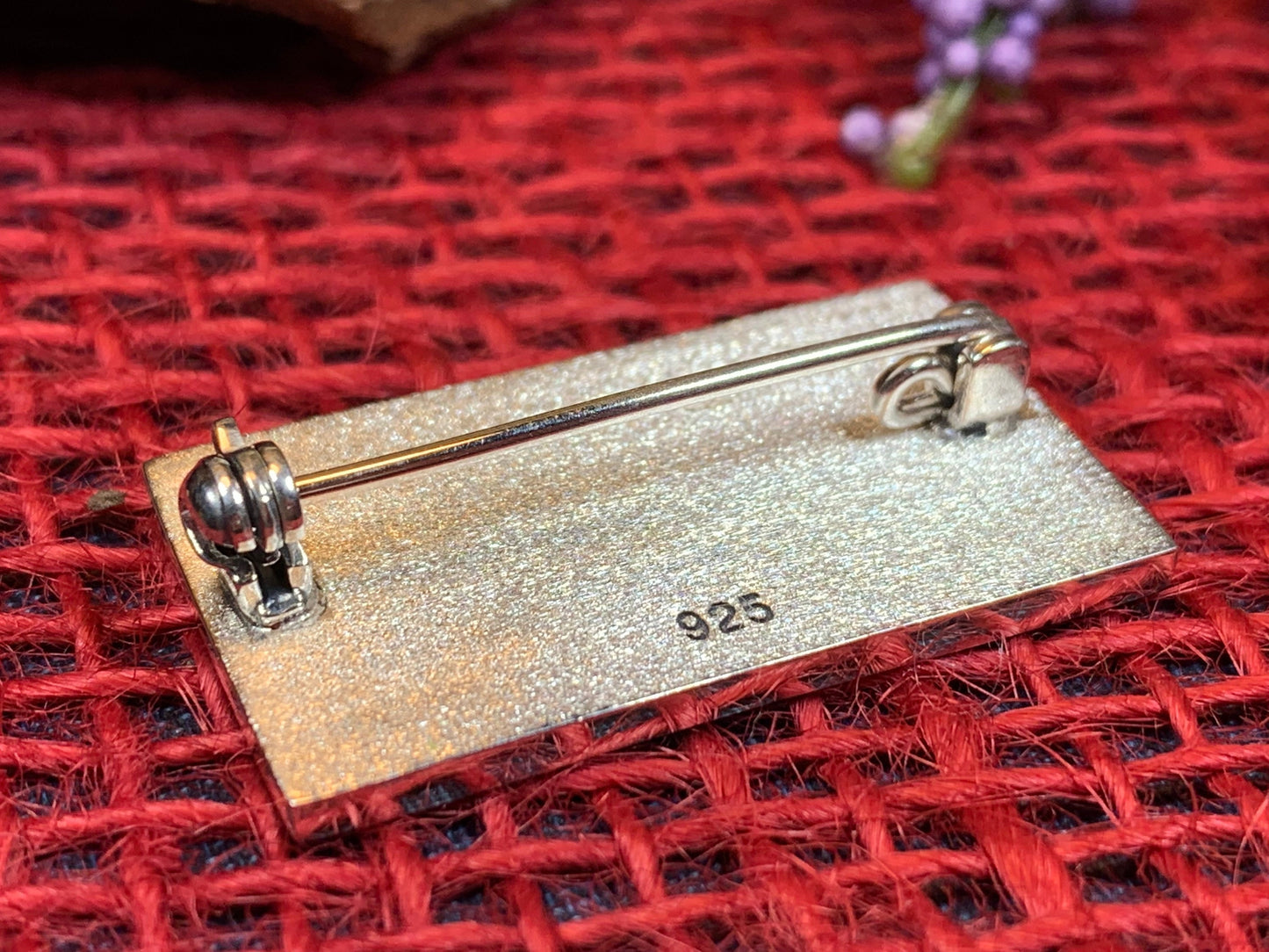 Scottish American Flag Pin in Sterling Silver — view 5