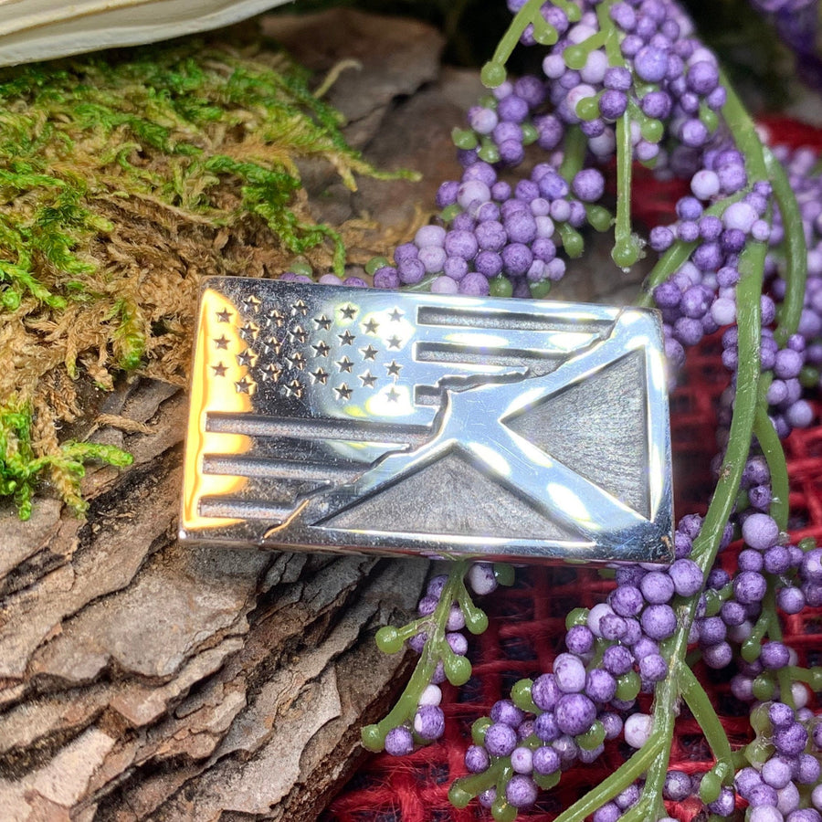 Scottish American Flag Pin, Scotland Flag Pin, American Flag Lapel Pin, Scotland Jewelry, Saltire Jewelry, Bagpiper Gift, Patriotic Gift