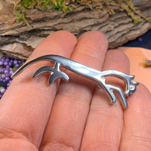 Celtic Horse Brooch, Uffington White Horse Pin, Horse Lover Gift, Animal Lover Gift, Nature Jewelry, Horseback Rider Gift, Equestrian Brooch