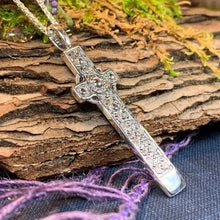 Load image into Gallery viewer, Celtic Cross Necklace, Scottish Jewelry, St. Martin&#39;s Cross Pendant, First Communion Cross, Christian Jewelry, Religious Jewelry, Dad Gift
