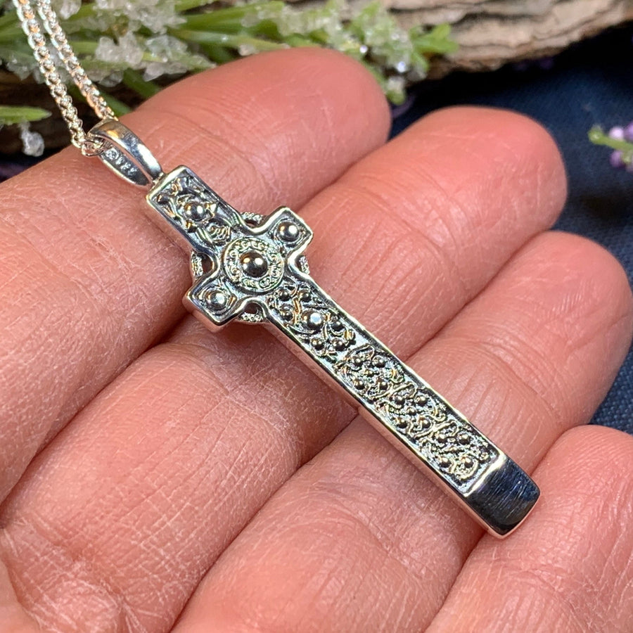 Celtic Cross Necklace, Scottish Jewelry, St. Martin's Cross Pendant, First Communion Cross, Christian Jewelry, Religious Jewelry, Dad Gift