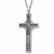 Load image into Gallery viewer, Celtic Cross Necklace, Scottish Jewelry, St. John&#39;s Cross Pendant, First Communion Cross, Christian Jewelry, Religious Jewelry, Dad Gift
