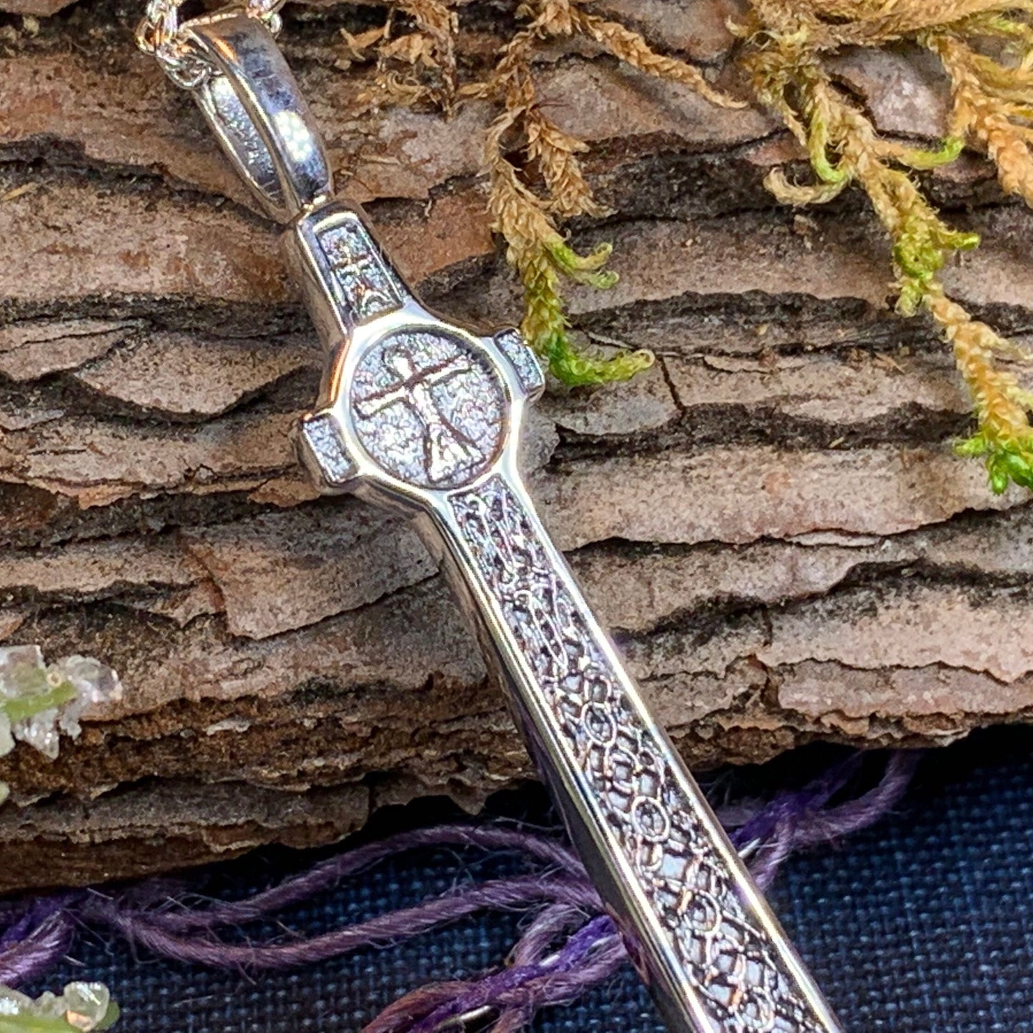 Scottish McLean's Celtic Cross Necklace — view 8