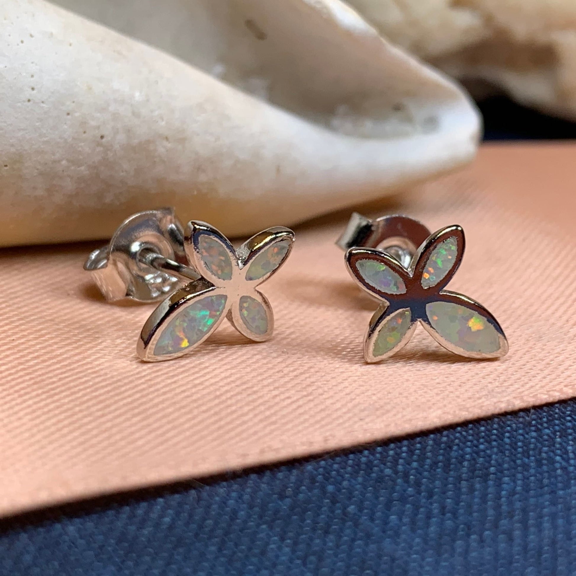 Opal Cross Earrings — view 7