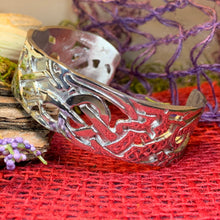 Load image into Gallery viewer, Celtic Wolf Cuff Bracelet, Celtic Jewelry, Bangle Bracelet, Scotland Jewelry, Ireland Jewelry, Wife Gift, Girlfriend Gift, Viking Jewelry
