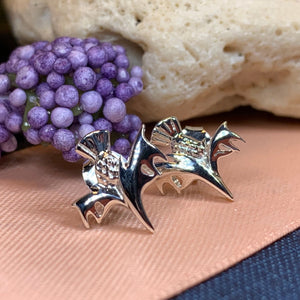 Thistle Earrings, Scottish Gift, Scotland Jewelry, Silver Celtic Jewelry, Graduation Gift, Anniversary Gift, Stud Earrings, Nature Jewelry