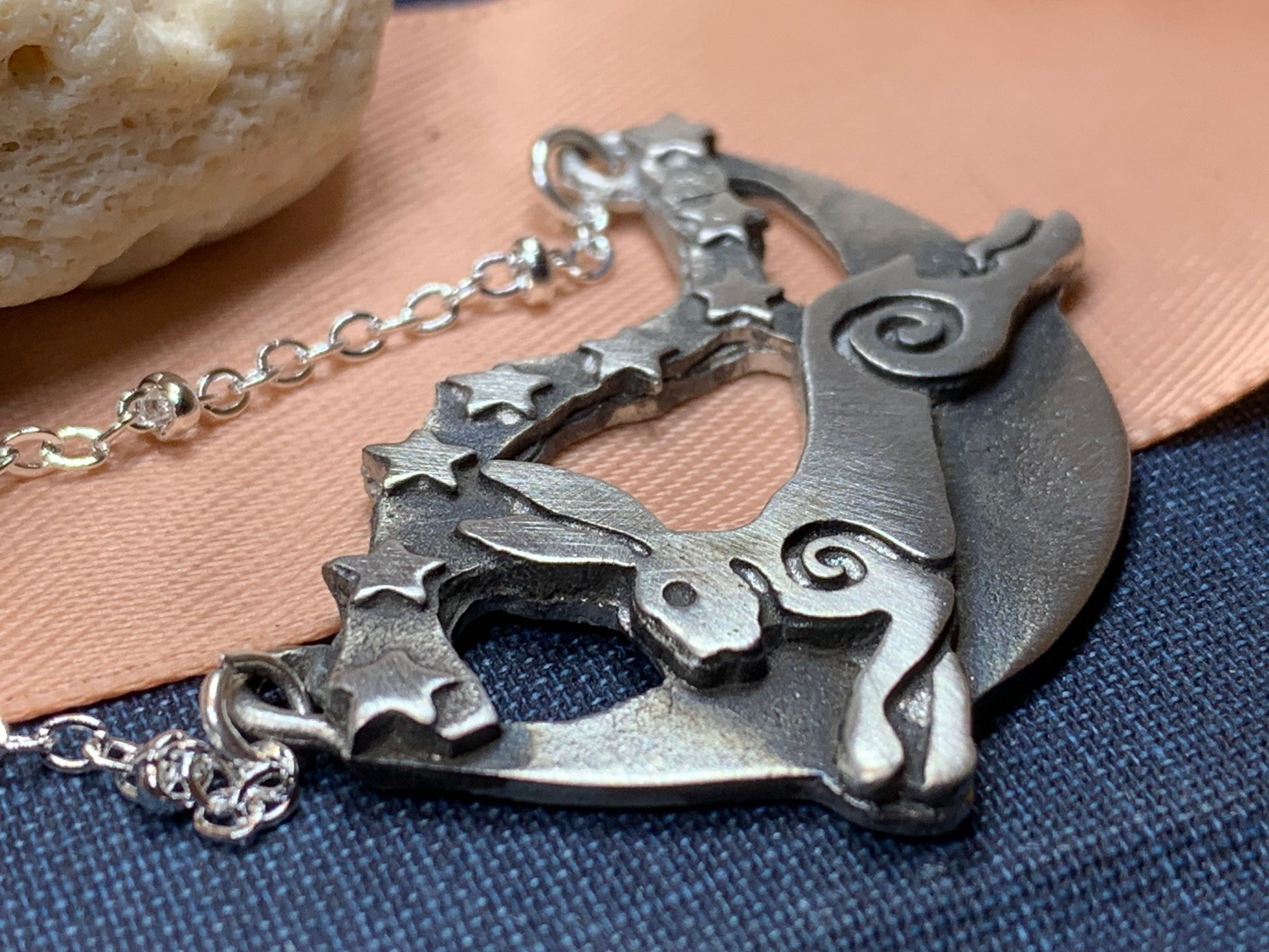 Celtic Rabbit Necklace, Nature Jewelry, Hare Jewelry, Hare Pendant, Animal Jewelry, New Beginnings, Inspirational Gift, Wife Gift, Mom Gift