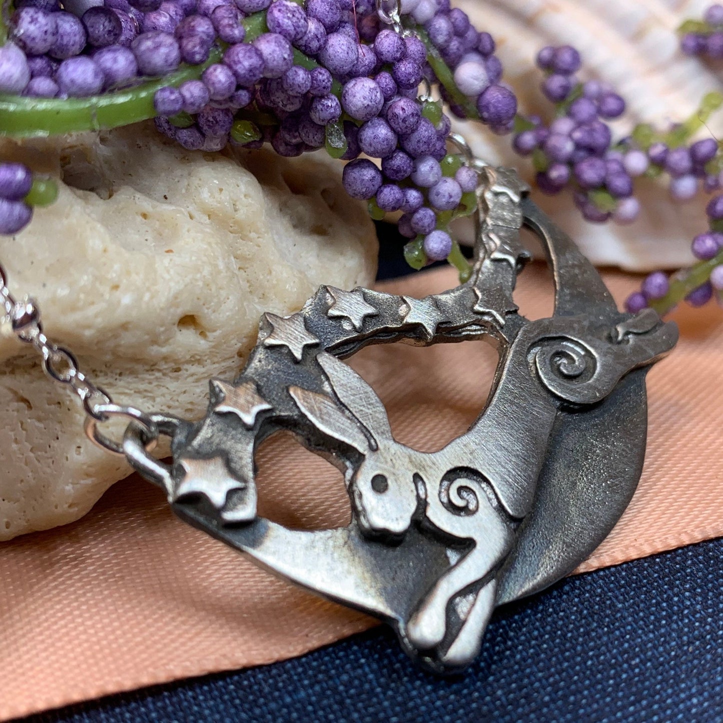 Celtic Rabbit Necklace, Nature Jewelry, Hare Jewelry, Hare Pendant, Animal Jewelry, New Beginnings, Inspirational Gift, Wife Gift, Mom Gift