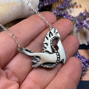 Otter Necklace, Nature Jewelry, Sea Otter Jewelry, Animal Jewelry, New Beginnings, Inspirational Gift, Wife Gift, Mom Gift, Sister Gift