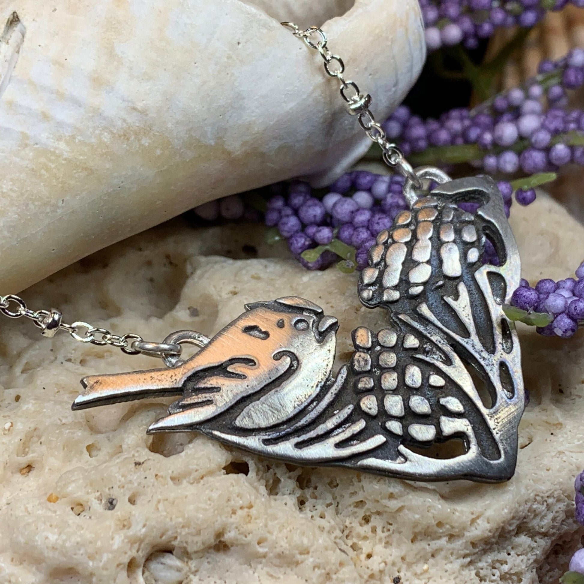 Bird Necklace, Nature Jewelry, Goldfinch Jewelry, Bird Lover Gift, Songbird Jewelry, Inspirational Gift, Wife Gift, Mom Gift, Sister Gift
