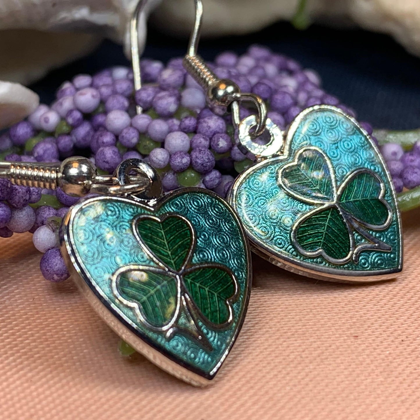 Shamrock Heart Earrings — view 8